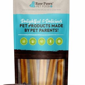 Raw Paws Jumbo Bully Sticks for Dogs, 12 inch, 5 ct